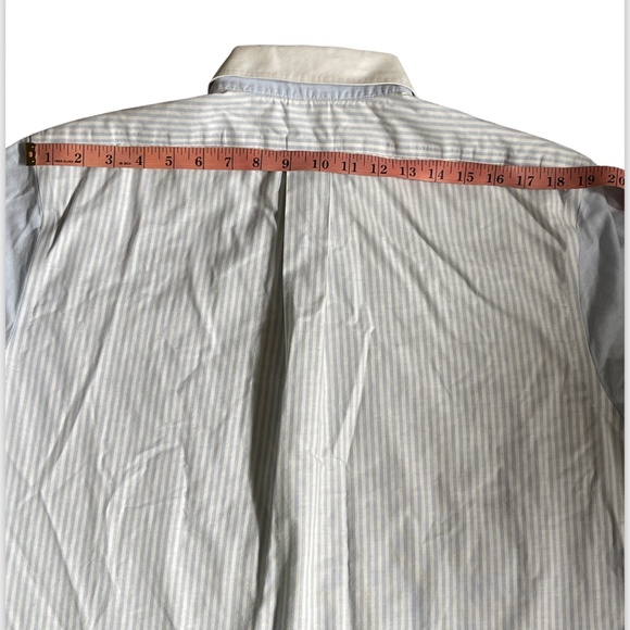 Brooks Brothers Shirt Adult L Blue/White 1818 Regent Non-Iron Button Up Mens - Picture 4 of 9